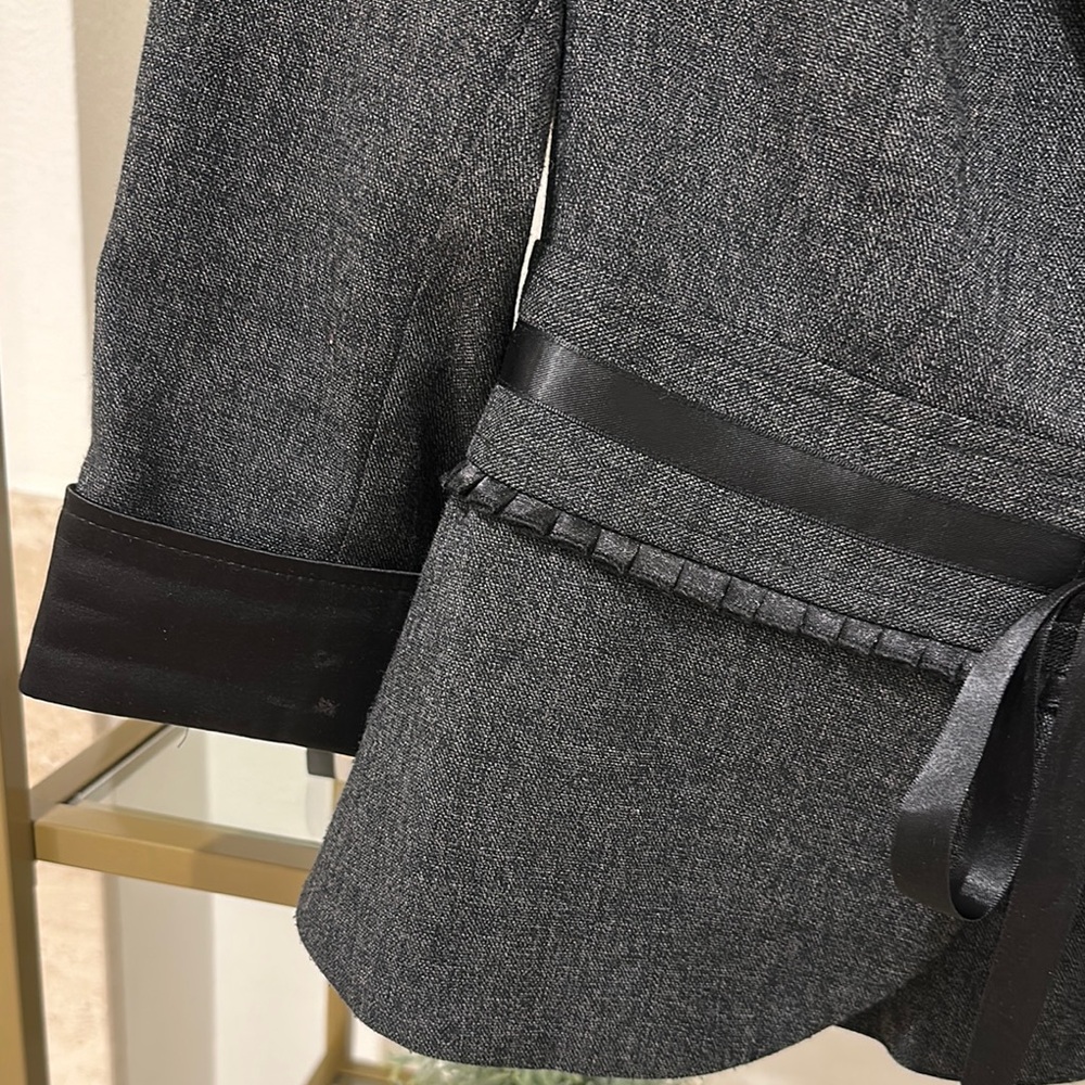 Black Satin sleeve blazer - Picture 3 of 8